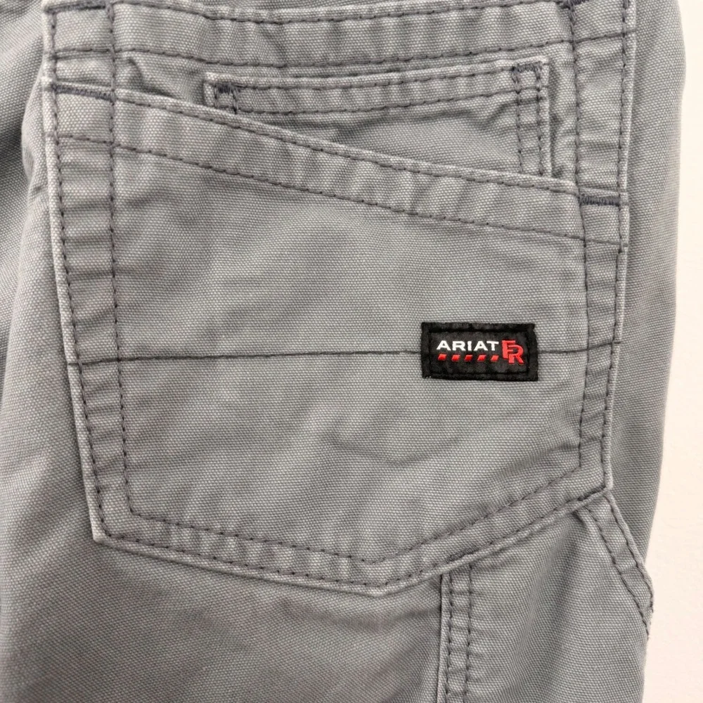 Ariat‎ FR M4 Low Rise Boot Cut Grey Work Pants Men 40x30 Flame Resistant CAT 2